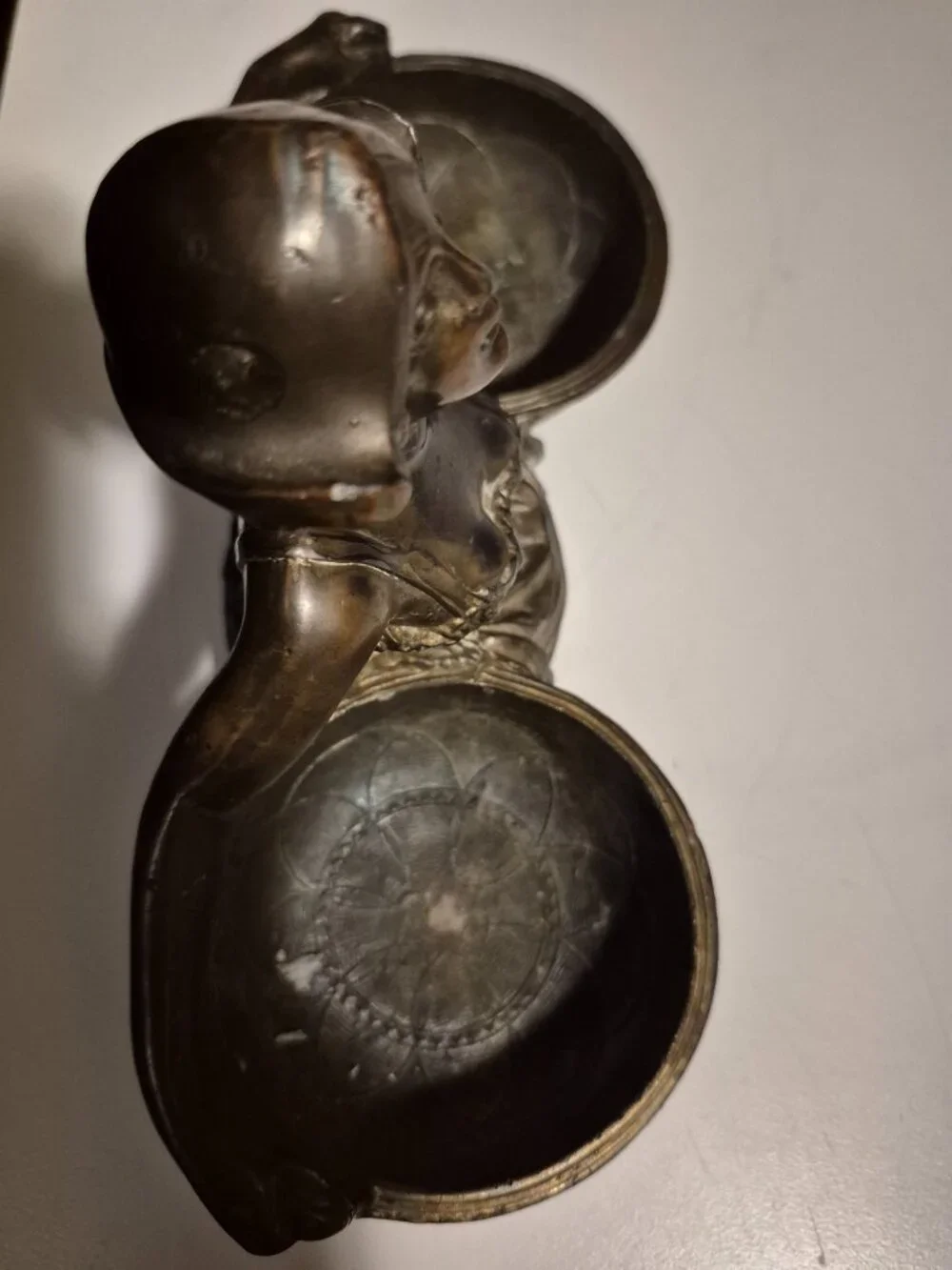 AUTHENTIC ANTIQUE ART NOUVEAU-STYLE DOUBLE DISH